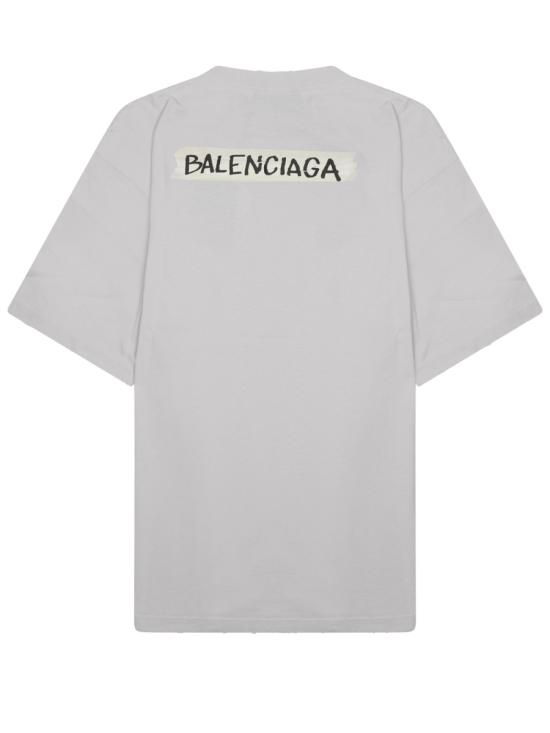 26FW 발렌시아가 마스킹 테이프 티셔츠 미디움 핏 764235 TTVL69012 WHITE - BALENCIAGA
