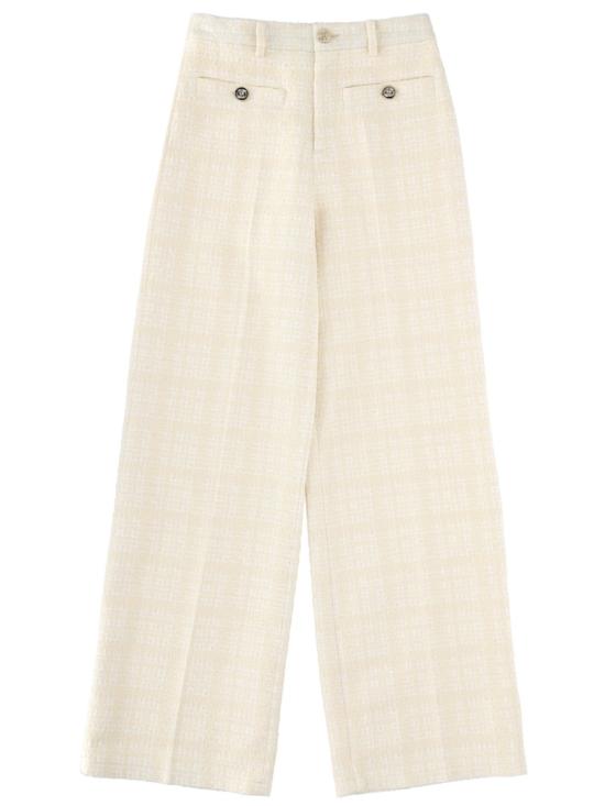 26FW 구찌 체크 코튼 트위드 팬츠 856087 ZAUB69777 BEIGE