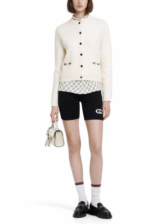 26FW 구찌 홀스빗 디테일 울 캐시미어 가디건 851977 XKEVK9051 WHITE - GUCCI