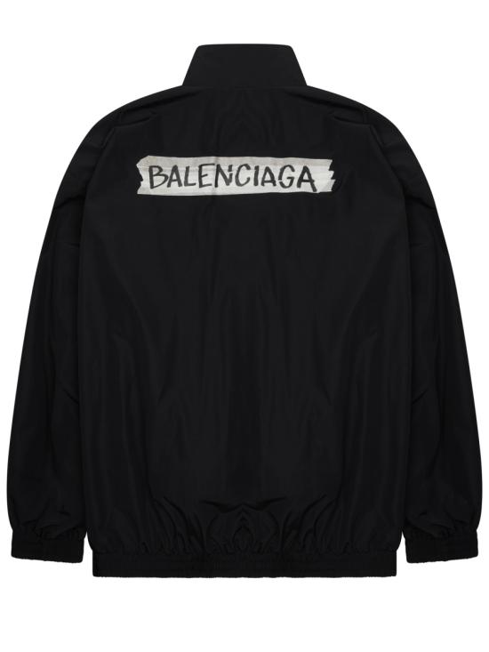 26FW 발렌시아가 마스킹 테이프 미디엄 핏 트랙수트 재킷 857713 TPQ381000 BLACK - BALENCIAGA
