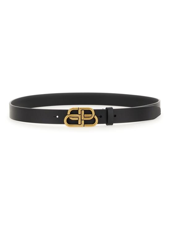 26FW 발렌시아가 BB 씬 레더 벨트 581690 1CH041000 BLACK