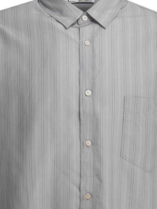 26FW 아크네 스튜디오 스트라이프 버튼업 BB0698 AM4 GREY - ACNE STUDIOS