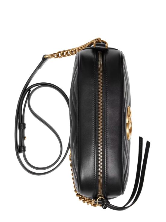 26FW 구찌 GG 마몽 마틀라세 스몰 체인 숄더백 447632 DTD1T1000 BLACK - GUCCI