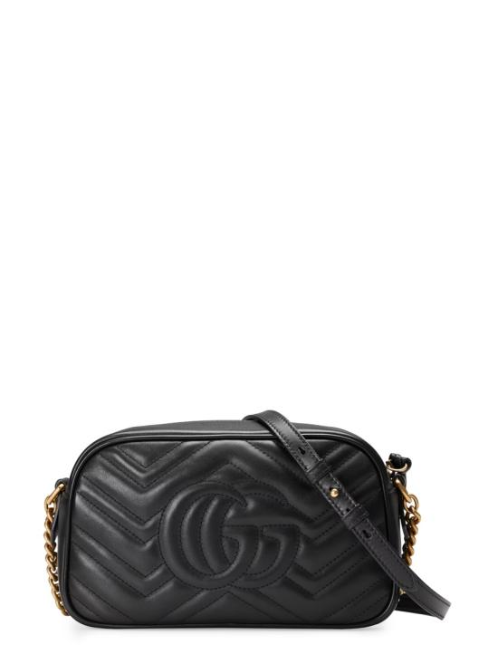 26FW 구찌 GG 마몽 마틀라세 스몰 체인 숄더백 447632 DTD1T1000 BLACK - GUCCI