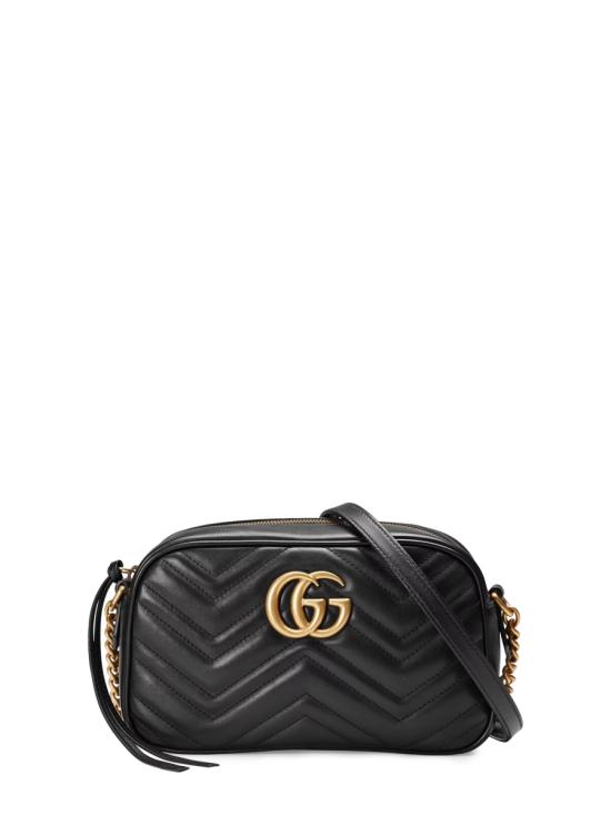 26FW 구찌 GG 마몽 마틀라세 스몰 체인 숄더백 447632 DTD1T1000 BLACK