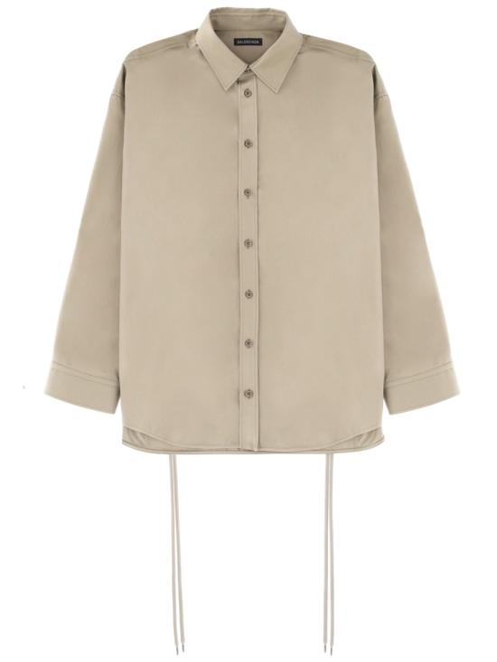 26FW 발렌시아가 레이스 업 셔츠 857835 TTP089506 BEIGE