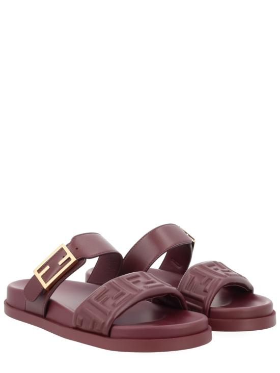 26FW 펜디 카프 레더 플랫 샌들 8X8710 ABOHF0L7X BORDEAUX - FENDI