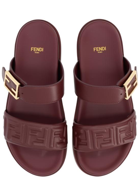 26FW 펜디 카프 레더 플랫 샌들 8X8710 ABOHF0L7X BORDEAUX - FENDI