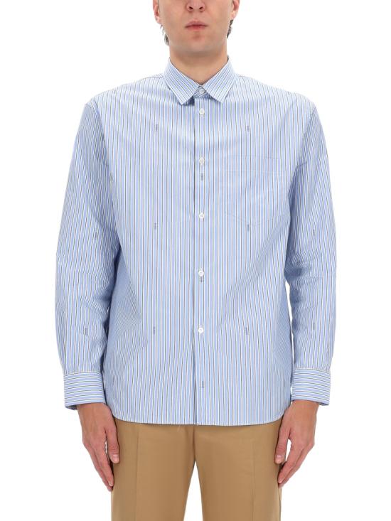 26FW 구찌 스트라이프 코튼 포플린 셔츠 852714 ZAUBA4061 AZURE - GUCCI
