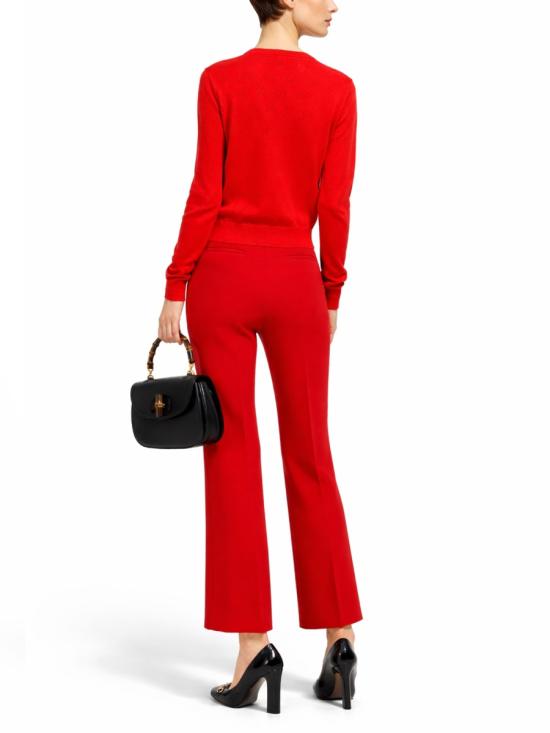 26FW 구찌 GG 포인텔 코튼 실크 가디건 856202 XKFCO5741 RED - GUCCI