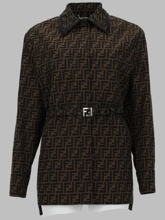 26FW 펜디 FF 캔버스 재킷 FJ7564 A5W3F118W BROWN