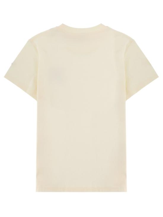 26FW 몽클레어 자수 로고 코튼 티셔츠 8C00030 89AUO034 IVORY - MONCLER