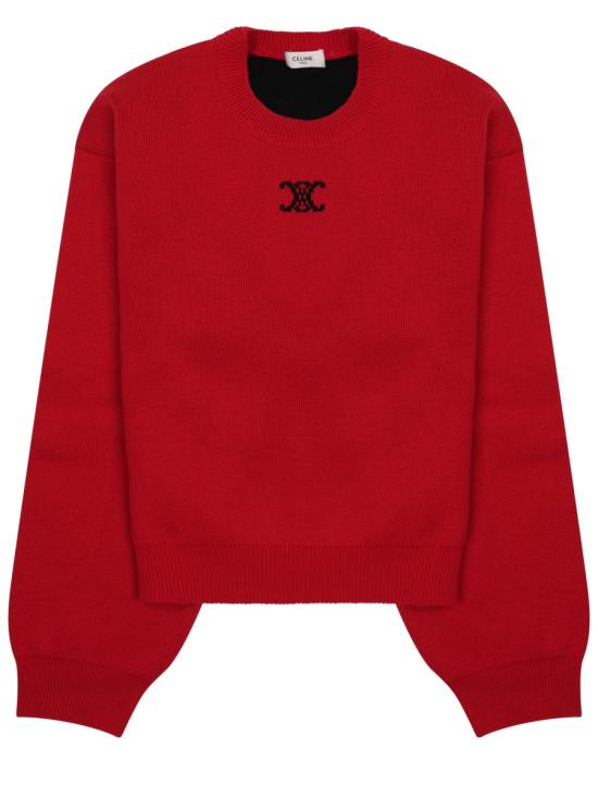 26FW 셀린느 캐시미어 크루넥 스웨터 RY0M40X73 27BK RED