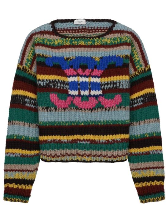 26FW 셀린느 물리네 알파카 & 울 크루넥 스웨터 RY0PR2V08 31GM MULTICOLOUR