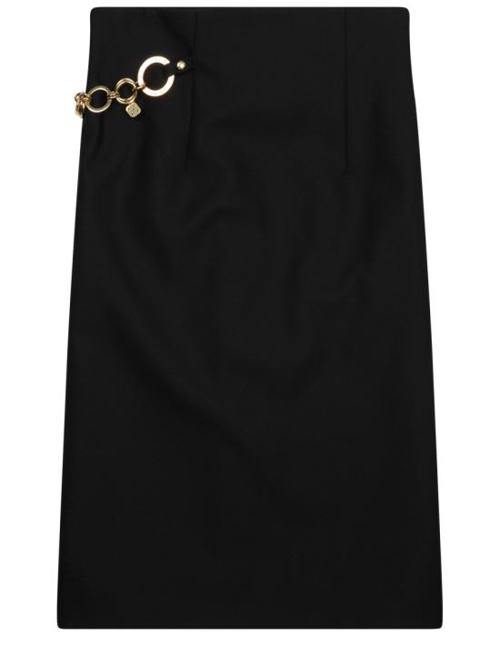 26FW 셀린느 미디 스커트 모헤어 울 RJ081523K 38NO BLACK - CELINE