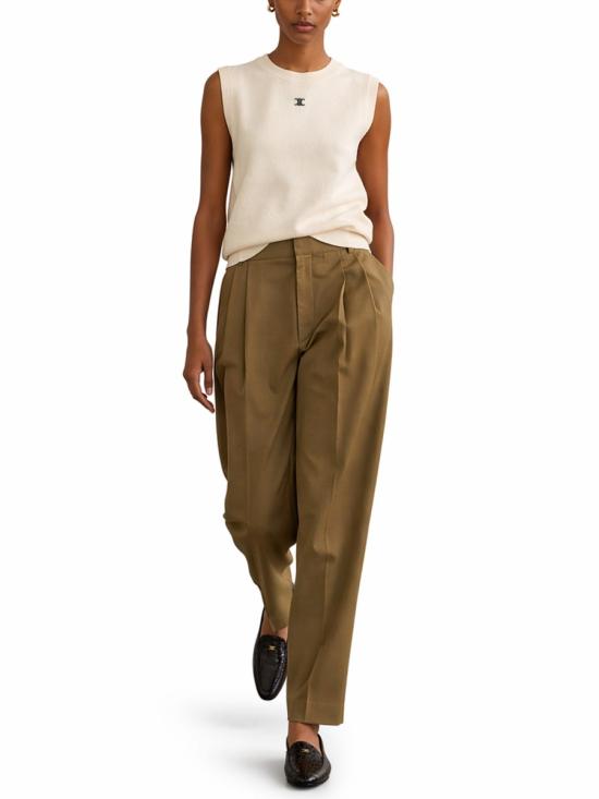 26FW 셀린느 울 몬탁 트라우저 RP0DK0V66 15LK BROWN - CELINE