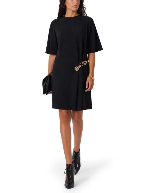 26FW 셀린느 캐디 랩 드레스 RR0K80T25 38NO BLACK - CELINE