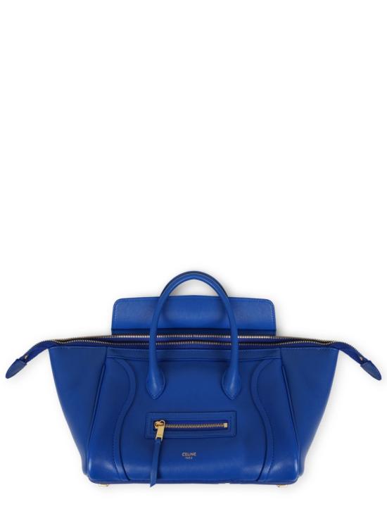 26FW 셀린느 스몰 뉴 러기지백 서플 샤이니 램스킨 124213GW2 GFU9 BLUE - CELINE
