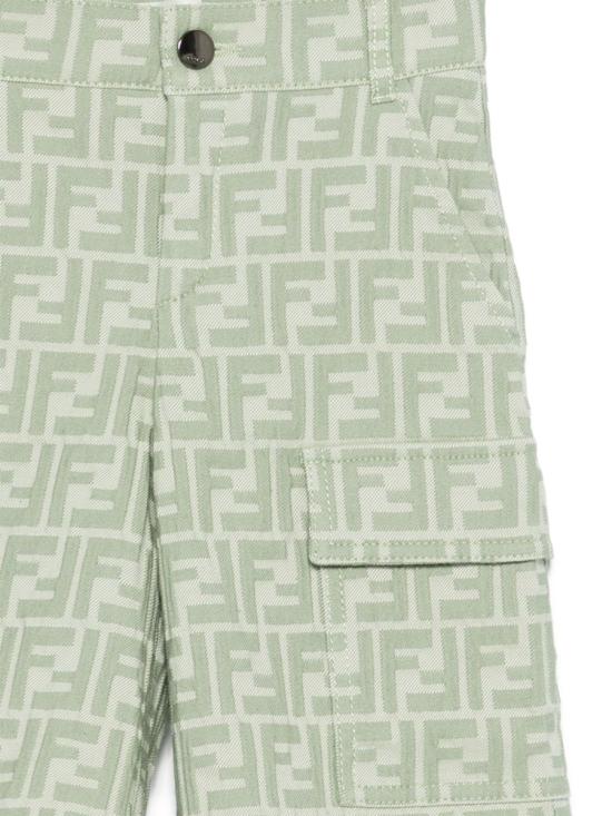 26FW [키즈] 펜디 스트레이트 팬츠 JMF576K AVW1F1DS6 GREEN - FENDI
