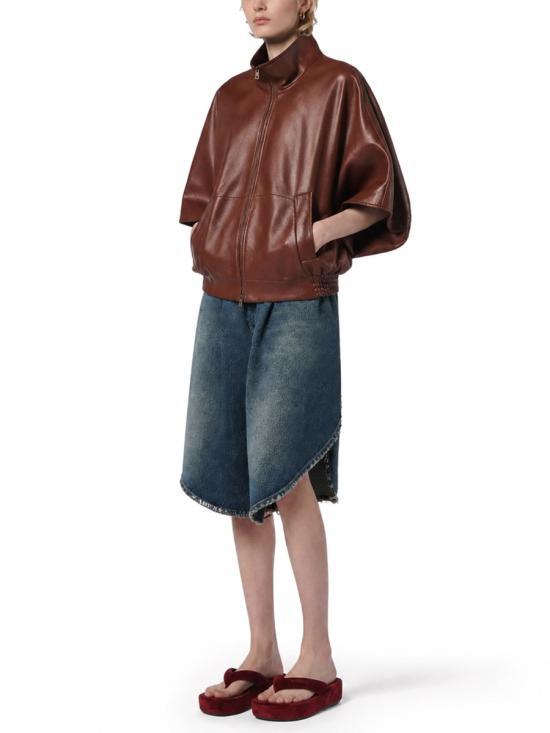 26FW 발렌시아가 가죽 자켓 871987 TUS112135 BROWN - BALENCIAGA