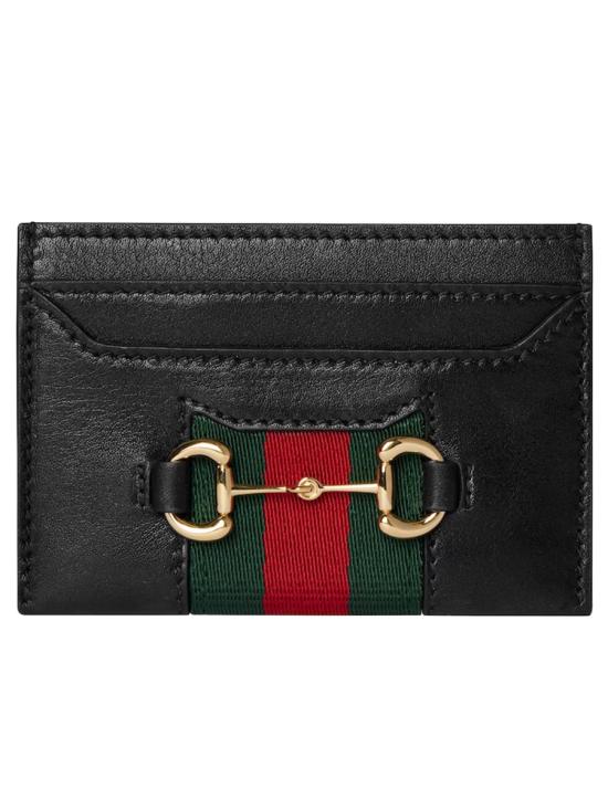 26FW 구찌 홀스빗 웹 카드 케이스 867122 AAGF71053 BLACK