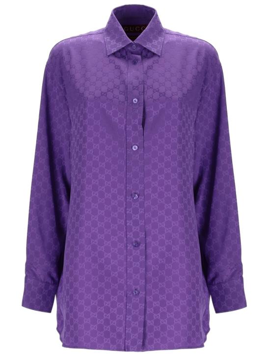 26FW 구찌 모노그램 셔츠 837168 Z7ATQ5007 PURPLE