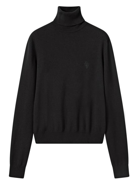 26FW 구찌 자수 울 니트 터틀넥 860442 XKFG71043 BLACK