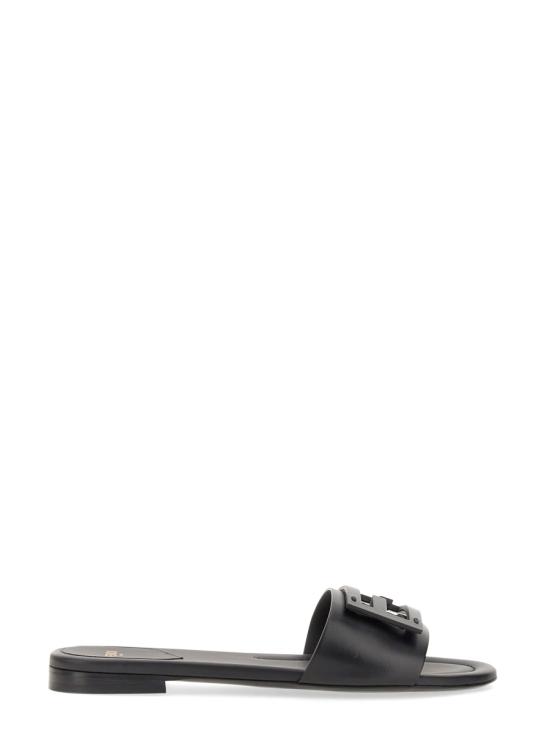 26FW 펜디 바게트 레더 슬라이드 8R8136 AE7TF0ABB BLACK