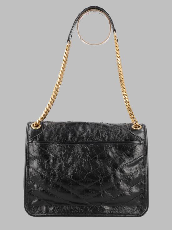 26FW 생로랑 니키 미디움 빈티지 레더 633184 0EN071000 BLACK - SAINT LAURENT