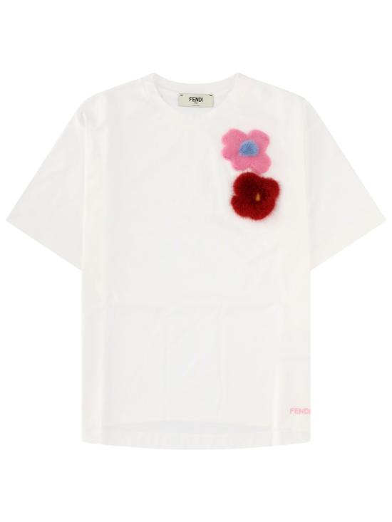 26FW 펜디 저지 티셔츠 FS9776 AOUHF0ZNM WHITE