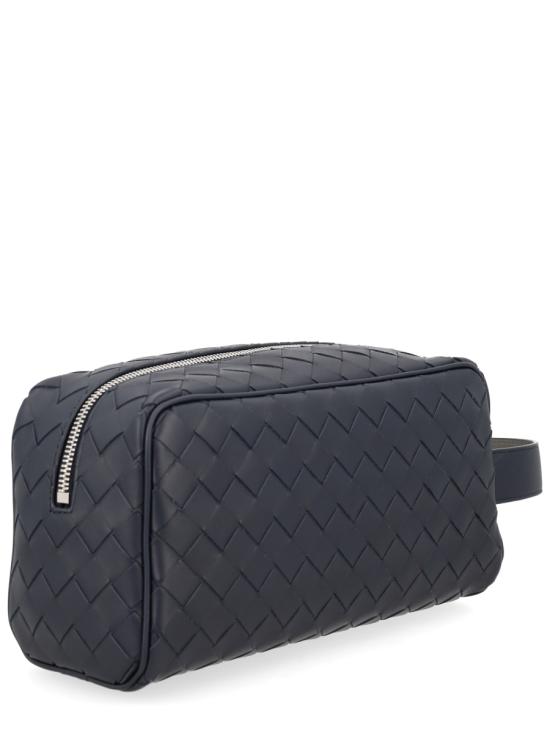 26FW 보테가베네타 인트레치아토 트래블 파우치 729295 VCPQD4365 BLACK - BOTTEGA VENETA