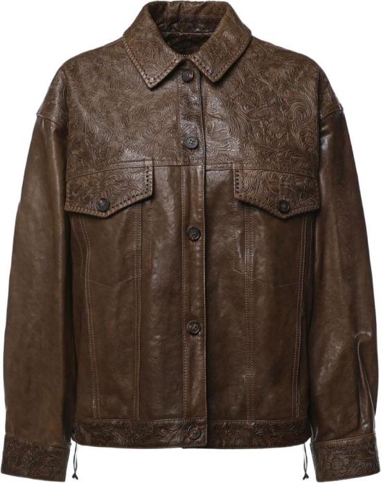 26FW 골든구스 가죽 자켓 GWP02789P00266736110 BROWN
