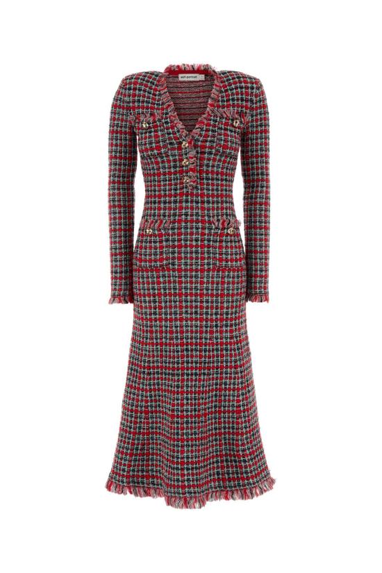 26FW 셀프 포트레이트 원피스 AW26146MR RED Checked