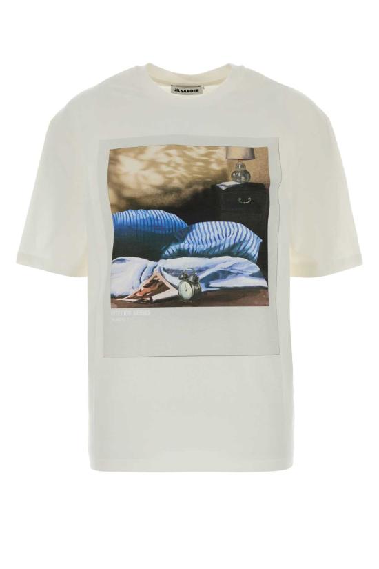 26FW 질샌더 반팔 티셔츠 J03GC0167J20409 991 White