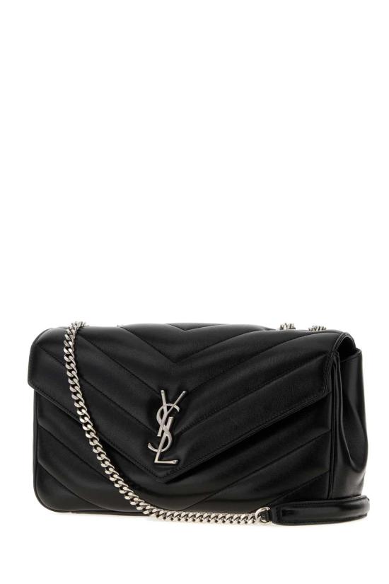 26FW 생로랑 루루 미디움 마테라쎄 램스킨 숄더백 801439AAE4Y 1000 Black - SAINT LAURENT