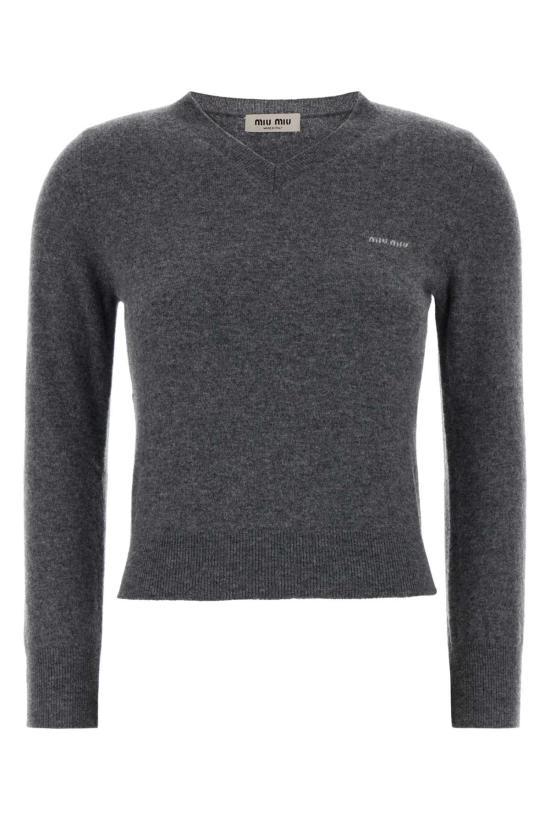 26FW 미우미우 스웨터 MML08KSOOO6600 F0480 Grey