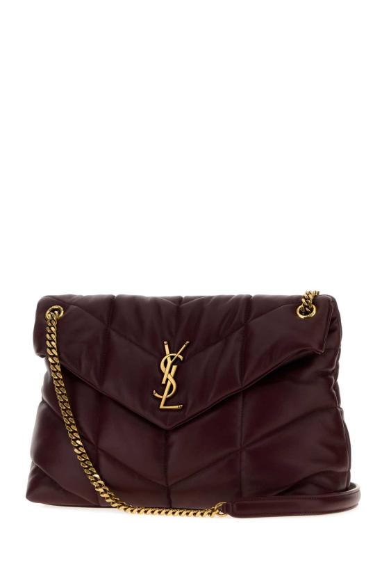 26FW 생로랑 루루 푸퍼 미디움 숄더백 5774751EL07 6197 Burgundy - SAINT LAURENT
