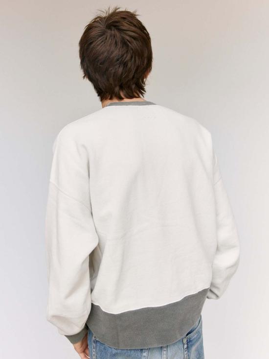  비즈빔 긴팔 티셔츠 비스빔 펠로우 스웨트 긴팔 투톤 크래시 스웨트셔츠 - VISVIM