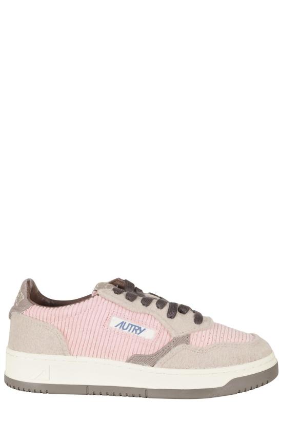 26FW 오트리 메달리스트 로우 레더 스니커즈 AULW 099 Pink