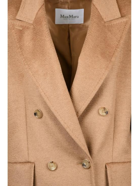 25FW 막스마라 코트 베이지색 더블 브레스트 카멜 헤어 - MAX MARA