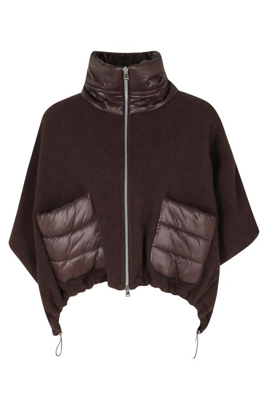 26FW 에르노 A 셰이프 리조트 쇼트 판초 GI00042DR 33395 099 Brown