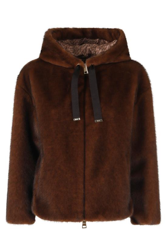 26FW 에르노 멜란지 얼터너티브 밍크 퍼 보머 자켓 GI000318D 12739 099 Brown