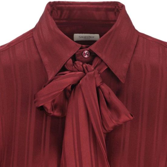 26FW 생로랑 블라우스 838125Y142U5504 MAROON - SAINT LAURENT