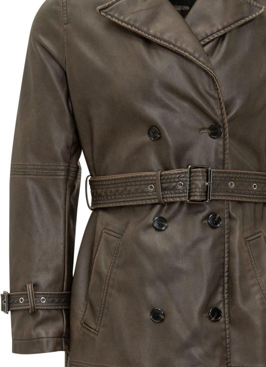 26FW 핑코 트렌치 코트 107055A3E8L64 TAUPE - PINKO