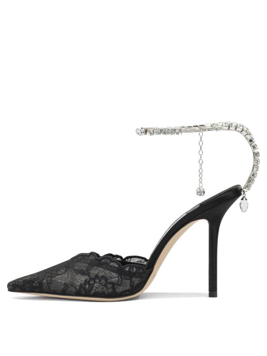 26FW 지미추 힐/펌프스 SAEDA 100GQVBLACK CRYSTAL - JIMMY CHOO