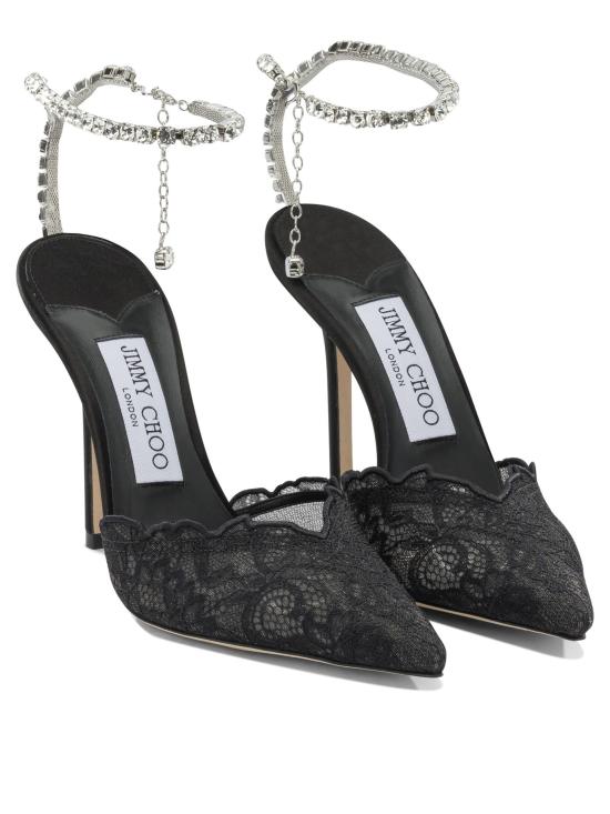 26FW 지미추 힐/펌프스 SAEDA 100GQVBLACK CRYSTAL - JIMMY CHOO