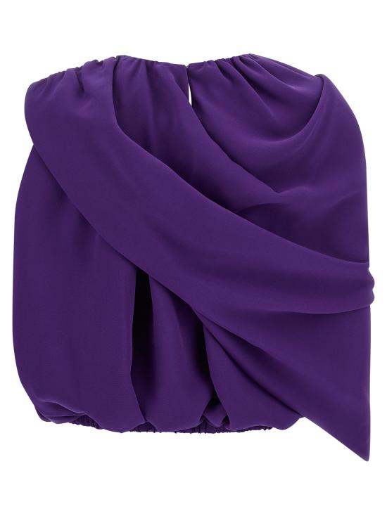 26FW 발렌시아가 이브닝 티셔츠 A002BXTUN145210 Purple - BALENCIAGA