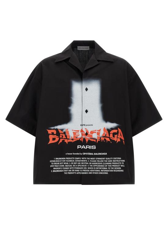 26FW 발렌시아가 반팔 셔츠 A001ZPTULA91000 Black