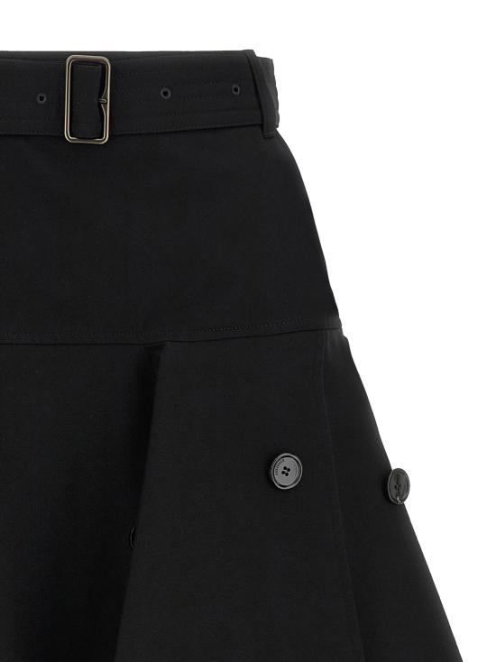 26FW 버버리 미디 스커트 8129543BLACK - BURBERRY