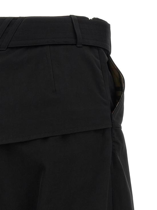 26FW 버버리 미디 스커트 8129543BLACK - BURBERRY